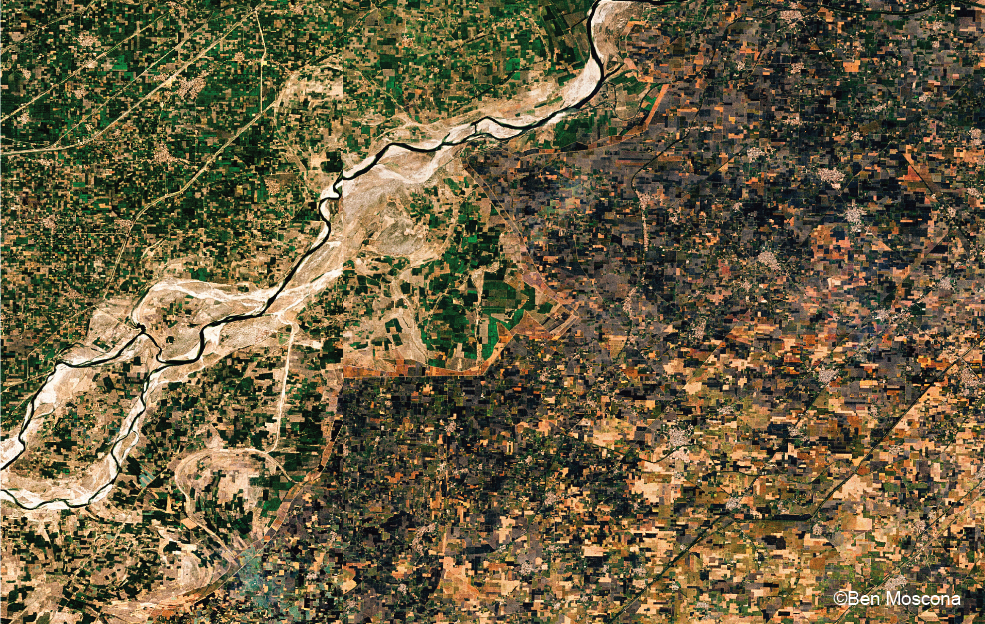 ben moscona satellite art punjab fields