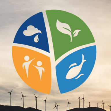 emlab logo over windfarm